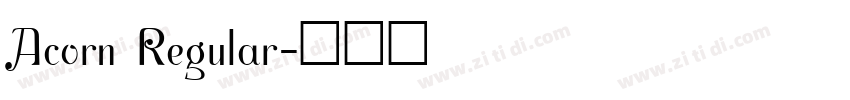 Acorn Regular字体转换